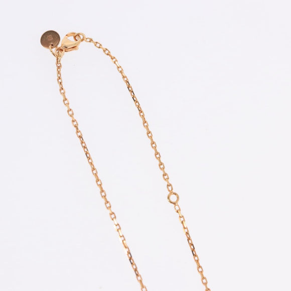 HERMES Asdu Cool PM Necklace metal Brown Auth 198852V