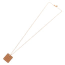 HERMES Asdu Cool PM Necklace metal Brown Auth 198852V-8