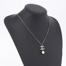CHANEL COCO Mark Necklace Metal Silver CC Auth 198854V-16