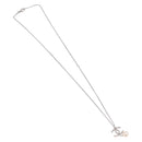 CHANEL COCO Mark Necklace Metal Silver CC Auth 198854V-2