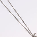 CHANEL COCO Mark Necklace Metal Silver CC Auth 198854V-4