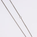CHANEL COCO Mark Necklace Metal Silver CC Auth 198854V-5