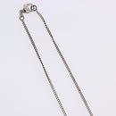 CHANEL COCO Mark Necklace Metal Silver CC Auth 198854V-7