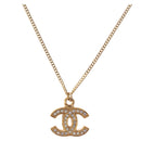 CHANEL COCO Mark Necklace metal Gold Tone CC Auth 198855V-1