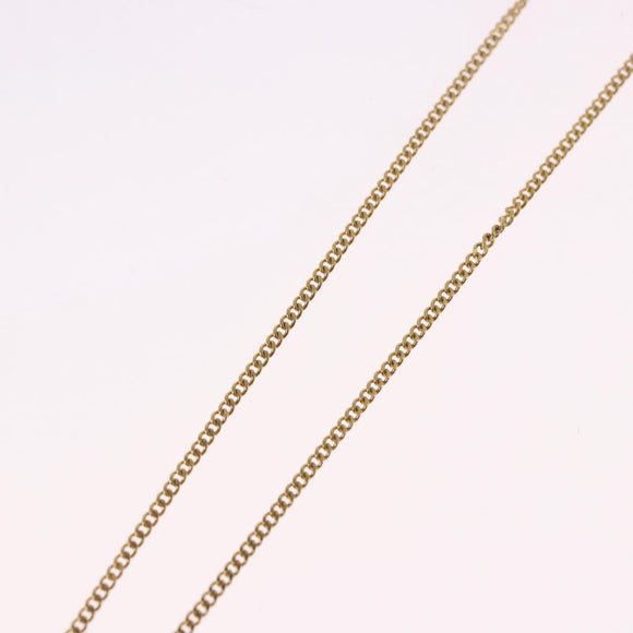 CHANEL COCO Mark Necklace metal Gold Tone CC Auth 198855V