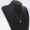 CHANEL COCO Mark Necklace metal Gold Tone CC Auth 198855V-14