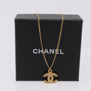 CHANEL COCO Mark Necklace metal Gold Tone CC Auth 198855V-15