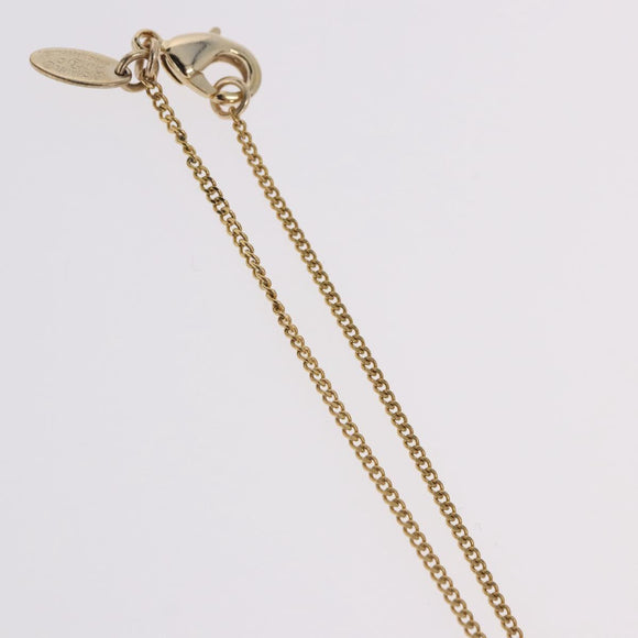 CHANEL COCO Mark Necklace metal Gold Tone CC Auth 198855V