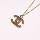 CHANEL COCO Mark Necklace metal Gold Tone CC Auth 198855V-9