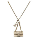 CHANEL Matelasse Necklace metal Gold Tone CC Auth 198856M-1
