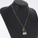 CHANEL Matelasse Necklace metal Gold Tone CC Auth 198856M-14