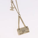 CHANEL Matelasse Necklace metal Gold Tone CC Auth 198856M-3