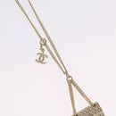 CHANEL Matelasse Necklace metal Gold Tone CC Auth 198856M-4