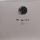 CHANEL chanel 19 Chain Wallet Lamb Skin White Silver CC Auth 198864M-18