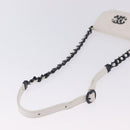 CHANEL chanel 19 Chain Wallet Lamb Skin White Silver CC Auth 198864M-7