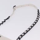CHANEL chanel 19 Chain Wallet Lamb Skin White Silver CC Auth 198864M-8