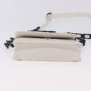 CHANEL chanel 19 Chain Wallet Lamb Skin White Silver CC Auth 198864M-9