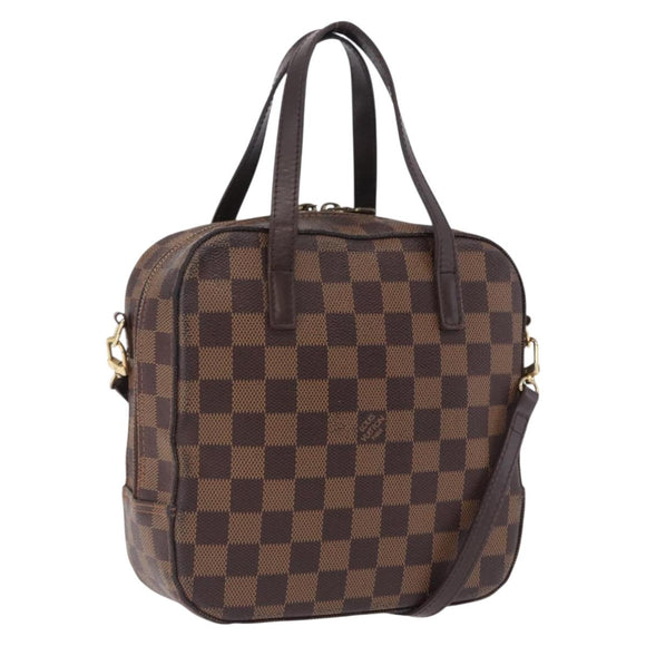 LOUIS VUITTON Damier Ebene Spontini Hand Bag SPO 2way M47500 LV Auth 198866A