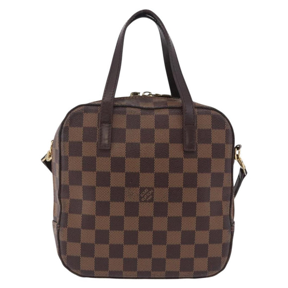 LOUIS VUITTON Damier Ebene Spontini Hand Bag SPO 2way M47500 LV Auth 198866A