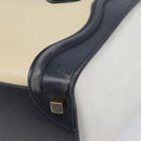 CELINE Luggage Micro shopper Hand Bag Leather White Gold Tone Auth 198867A-12
