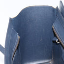 CELINE Luggage Micro shopper Hand Bag Leather White Gold Tone Auth 198867A-22