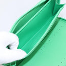 LOUIS VUITTON Taurillon Clemence Zippy Wallet Vertical Green M81549 Auth 198868M-10