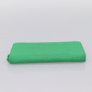 LOUIS VUITTON Taurillon Clemence Zippy Wallet Vertical Green M81549 Auth 198868M-4
