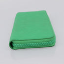 LOUIS VUITTON Taurillon Clemence Zippy Wallet Vertical Green M81549 Auth 198868M-6