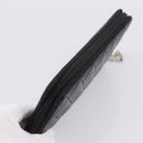 CHANEL Matelasse Cambon Line Long Wallet Leather Black Silver CC Auth 198869A-6