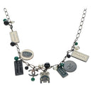 CHANEL Necklace metal Black CC Auth 198872M-1