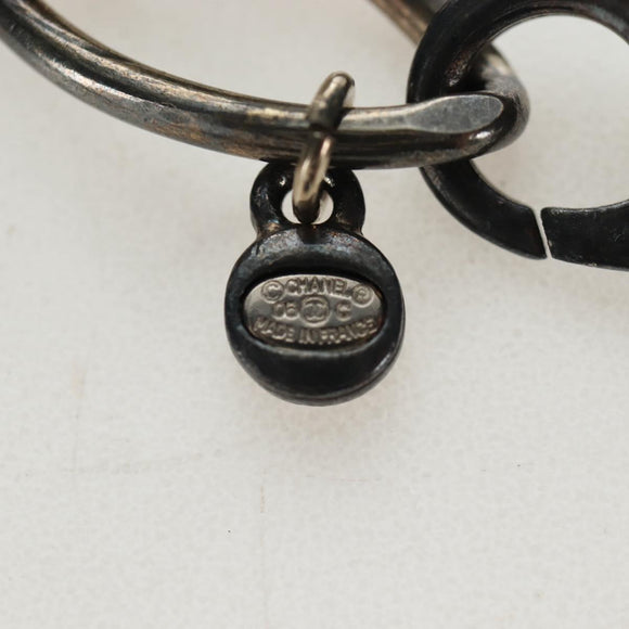 CHANEL Necklace metal Black CC Auth 198872M