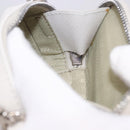 PRADA Shoulder Pouch Saffiano Ivory Silver Auth 198874V-18