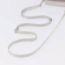 PRADA Shoulder Pouch Saffiano Ivory Silver Auth 198874V-7