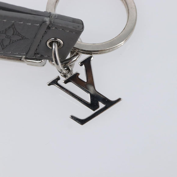 LOUIS VUITTON Monogram Shadow Key Holder Dragonne Gray M82373 LV Auth 198877M