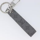 LOUIS VUITTON Monogram Shadow Key Holder Dragonne Gray M82373 LV Auth 198877M-6