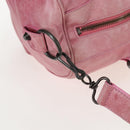 BALENCIAGA Zazigi Hand Bag Leather 2way Pink 128523 Auth 198882V-12