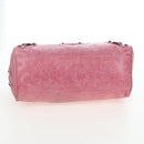BALENCIAGA Zazigi Hand Bag Leather 2way Pink 128523 Auth 198882V-13