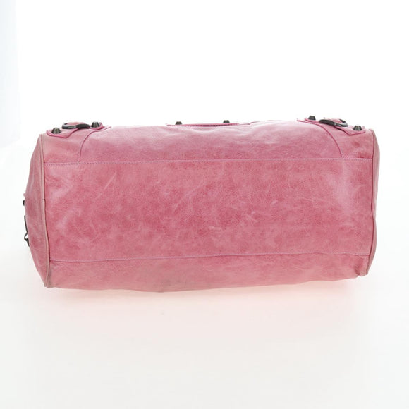 BALENCIAGA Zazigi Hand Bag Leather 2way Pink 128523 Auth 198882V