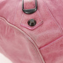 BALENCIAGA Zazigi Hand Bag Leather 2way Pink 128523 Auth 198882V-14