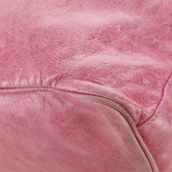 BALENCIAGA Zazigi Hand Bag Leather 2way Pink 128523 Auth 198882V
