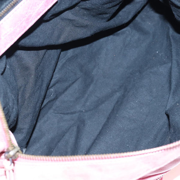 BALENCIAGA Zazigi Hand Bag Leather 2way Pink 128523 Auth 198882V