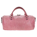 BALENCIAGA Zazigi Hand Bag Leather 2way Pink 128523 Auth 198882V-3