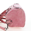 BALENCIAGA Zazigi Hand Bag Leather 2way Pink 128523 Auth 198882V-4
