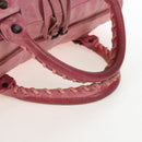 BALENCIAGA Zazigi Hand Bag Leather 2way Pink 128523 Auth 198882V-7