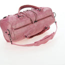 BALENCIAGA Zazigi Hand Bag Leather 2way Pink 128523 Auth 198882V-9