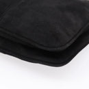 FENDI Mamma Baguette Tote Bag Suede Black Gold Tone Auth 198883A-17