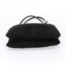FENDI Mamma Baguette Tote Bag Suede Black Gold Tone Auth 198883A-5