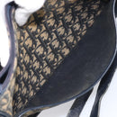 Christian Dior Trotter Canvas Shoulder Bag Navy Gold Tone Auth 198886-22