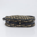 Christian Dior Trotter Canvas Shoulder Bag Navy Gold Tone Auth 198886-5
