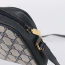 GUCCI GG Supreme Sherry Line Shoulder Bag PVC Navy Gold 116 02 089 Auth 198887-14